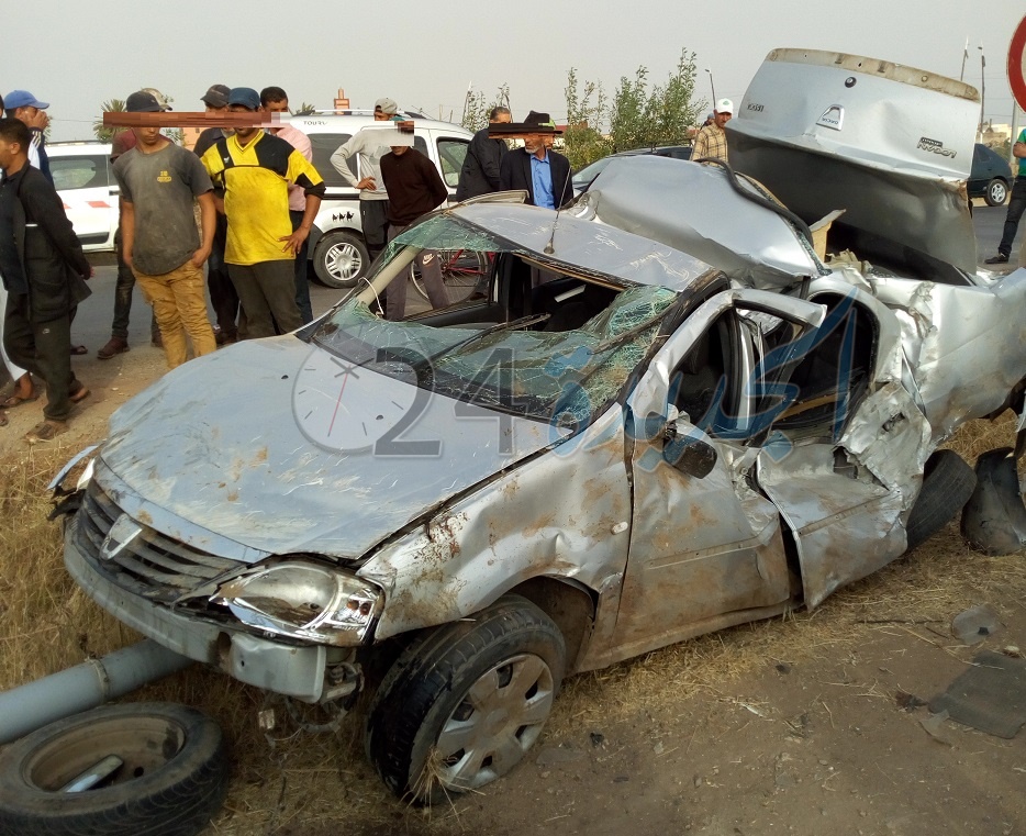 بالصور.. مصرع 4 أشخاص من عائلة واحدة في حادثة سير مفجعة بمدينة الزمامرة