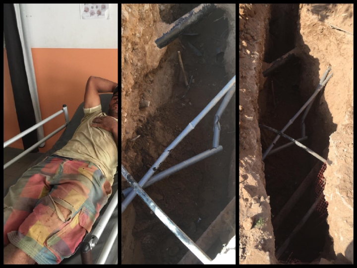 الالطاف الالهية تنقذ عاملا مياوما من الموت بعد ان ابتلعته حفرة للاشغال بوسط الجديدة