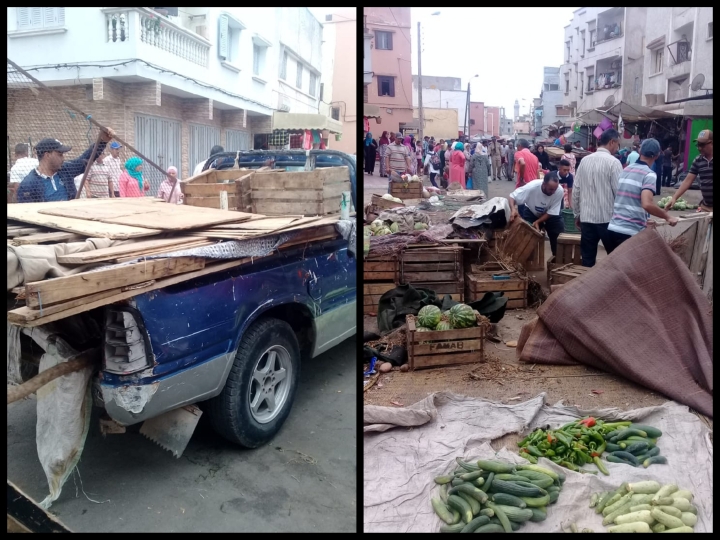 السلطات تشن حملة واسعة لتحرير الملك العام بشارع الاسماعيلية قرب لالة زهرة بالجديدة