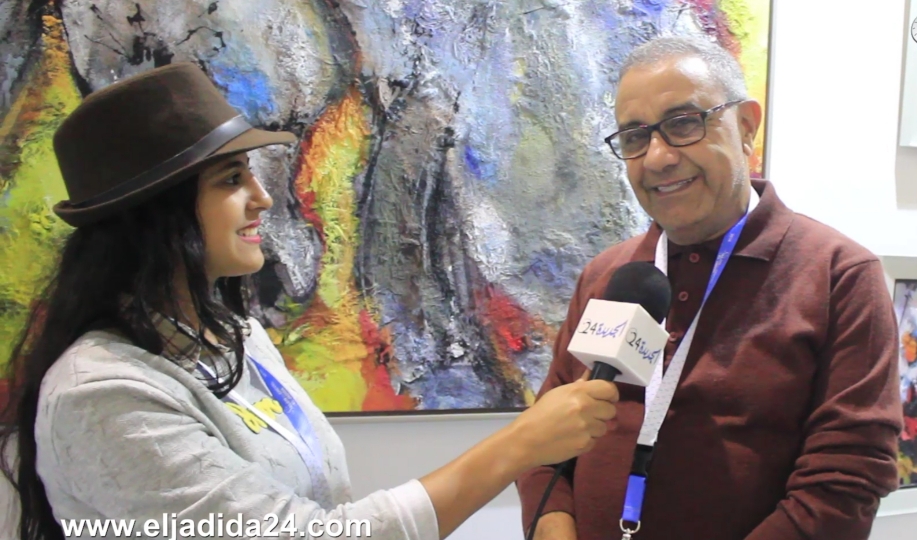 الفنان التشكيلي حميد بلة يتألق بلوحاته التشكيلية بمعرض الفرس للجديدة