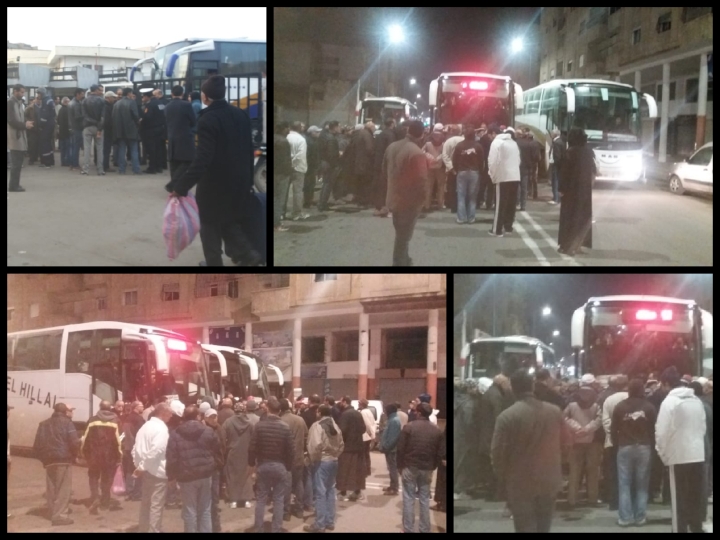 المحطة الطرقية تمنع أرباب النقل العمومي من الولوج إلى المحطة بعد  امتنعاهم عن أداء واجبات المحطة