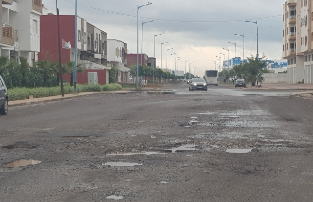 الامطار تعري هشاشة البنية التحتية للجديدة وشارع محمد الخامس وحي المطار اكبر المتضررين