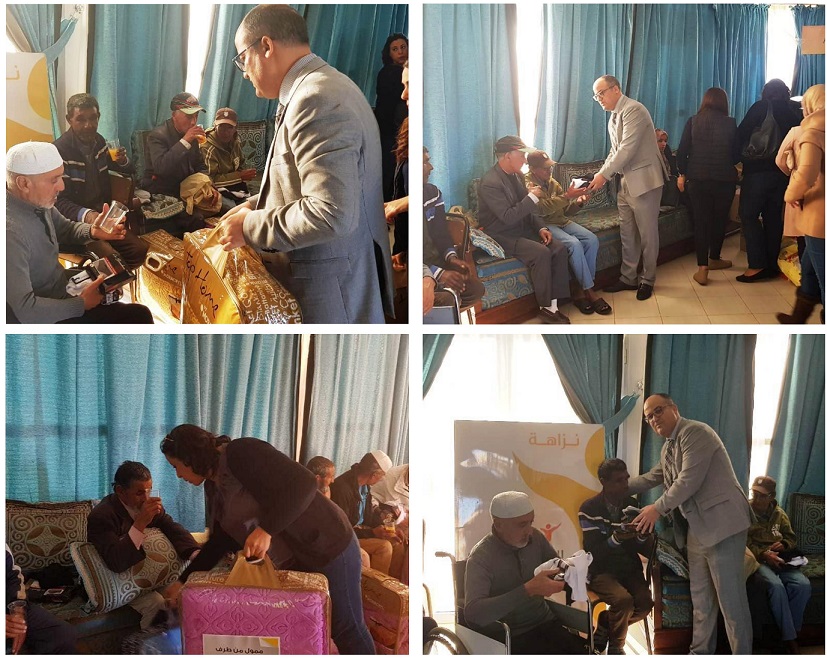 مؤسسة التوفيق للتمويل الأصغر فرع دكالة - عبدة  توزع مجموعة من المساعدات لفائدة نزلاء دار البحار باسفي