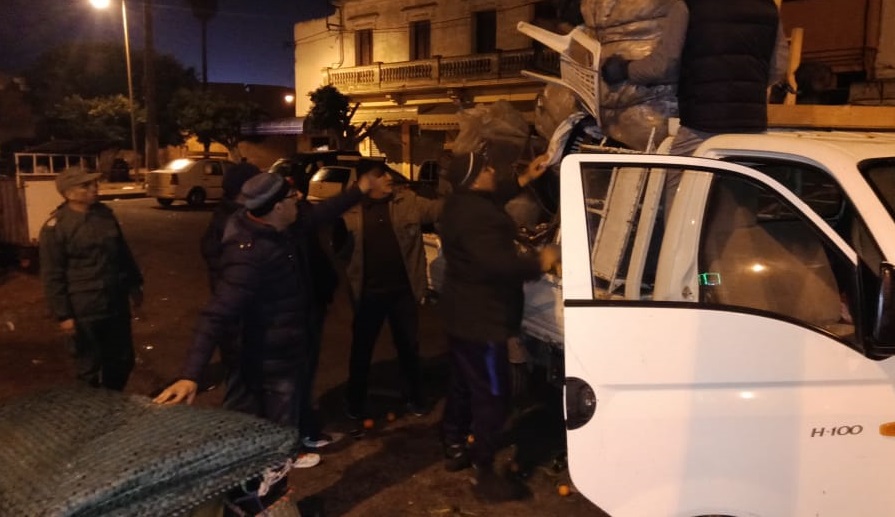 سلطات الجديدة تقود حملة تمشيطية في وقت متأخر من الليل ضد ظاهرة الباعة الجائلين بوسط المدينة
