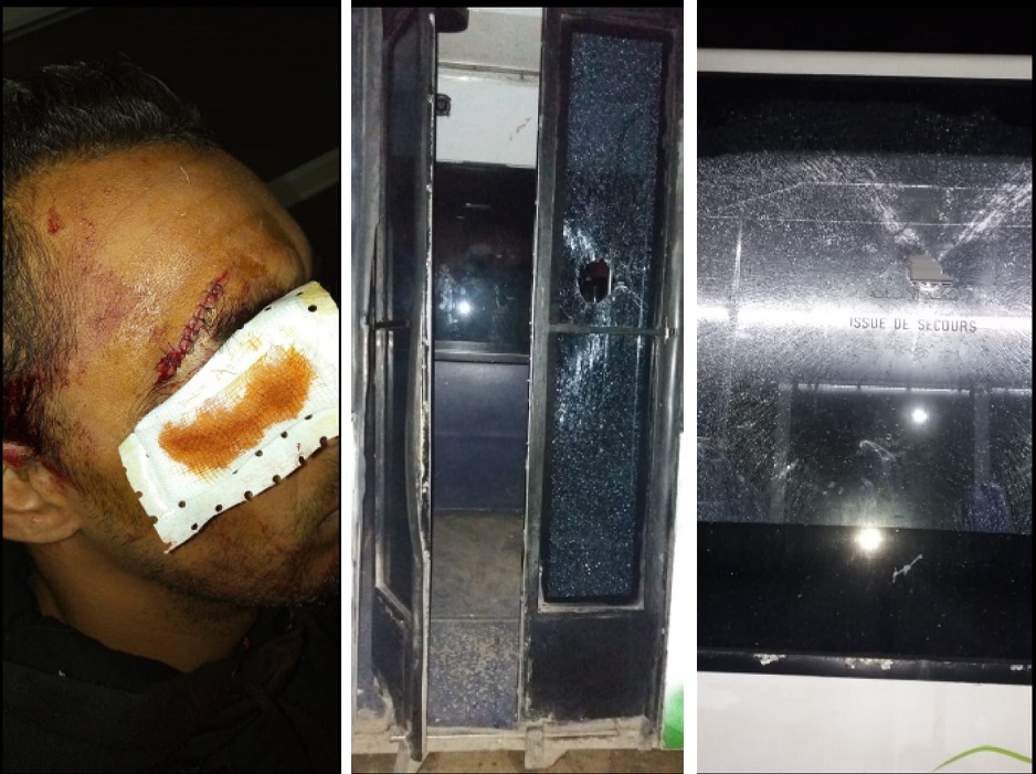 بالصور.. مراقب يتعرض لاعتداء شنيع وتخريب ثلاث حافلات للنقل الحضري بالجديدة