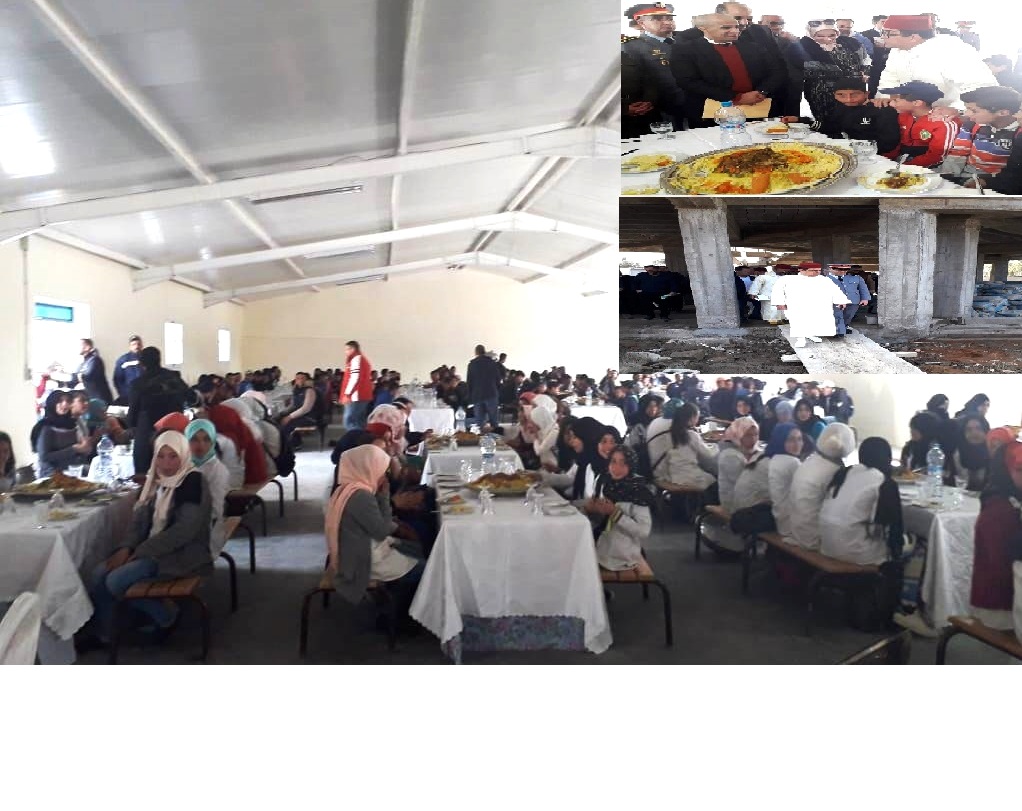 عامل الجديدة يشارك تلاميذ العالم القروي الكسكس في مطعم بناه محسن