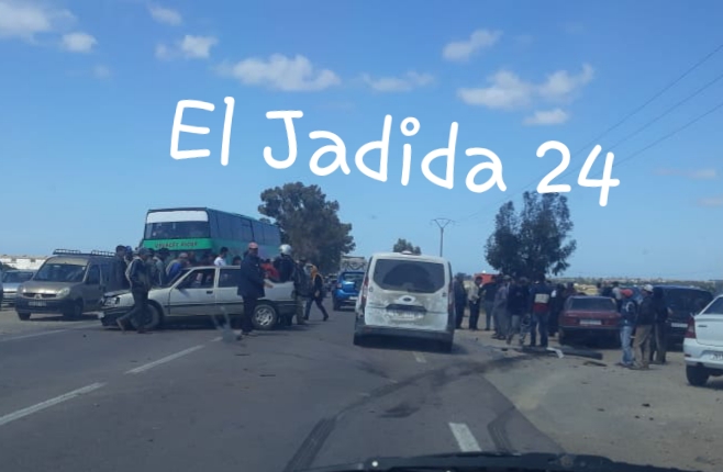 ضحايا جراء اصطدام خطير بين ثلاثة سيارات خفيفة بضواحي مدينة الجديدة