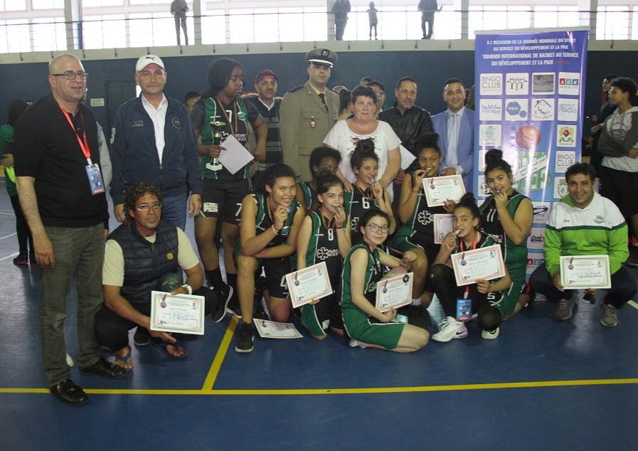 بالصور.. إسدال الستار بالجديدة على منافسات الدوري الدولي  لكرة السلة  انات اقل من 14 سنة