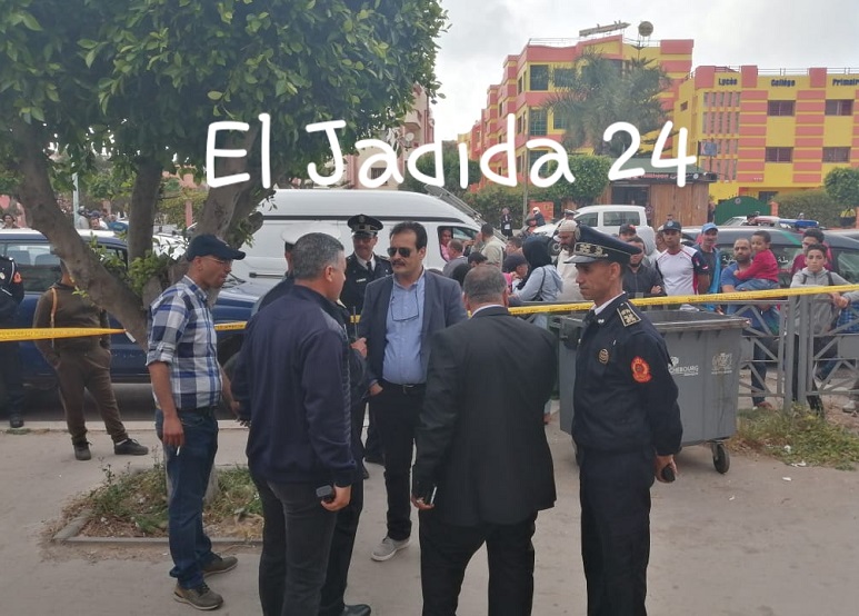 بالصور.. إعادة تمثيل جريمة سرقة وكالة بنكية بعد القبض على الجناة بالجديدة