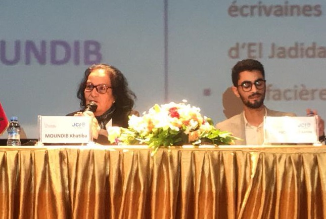 تكريم سفراء الأدب بمدينة الجديدة خطيبة مونديب و أمين الزروتي