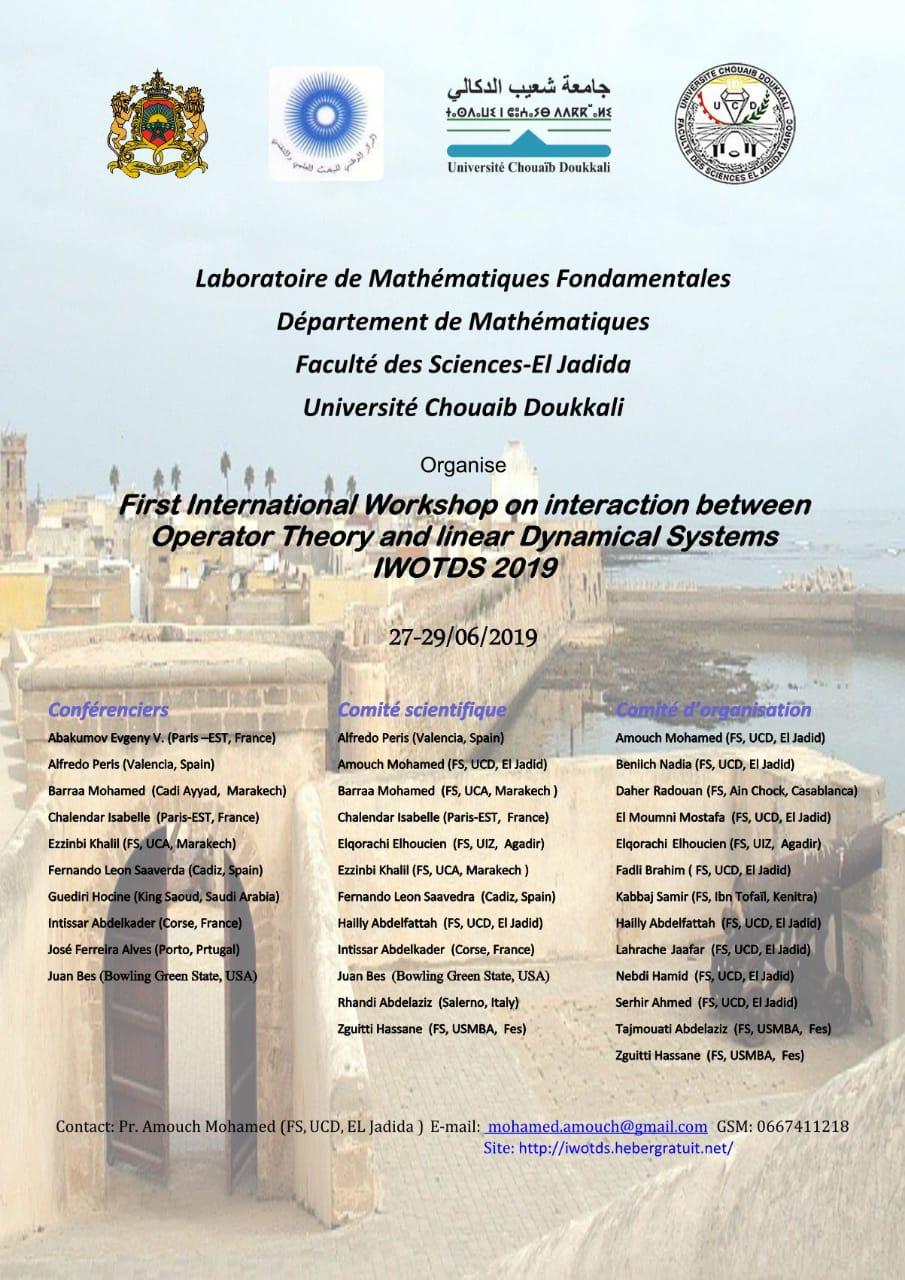 جامعة شعيب الدكالي تنظم ملتقا علميا دوليا حول الأنظمة الديناميكية