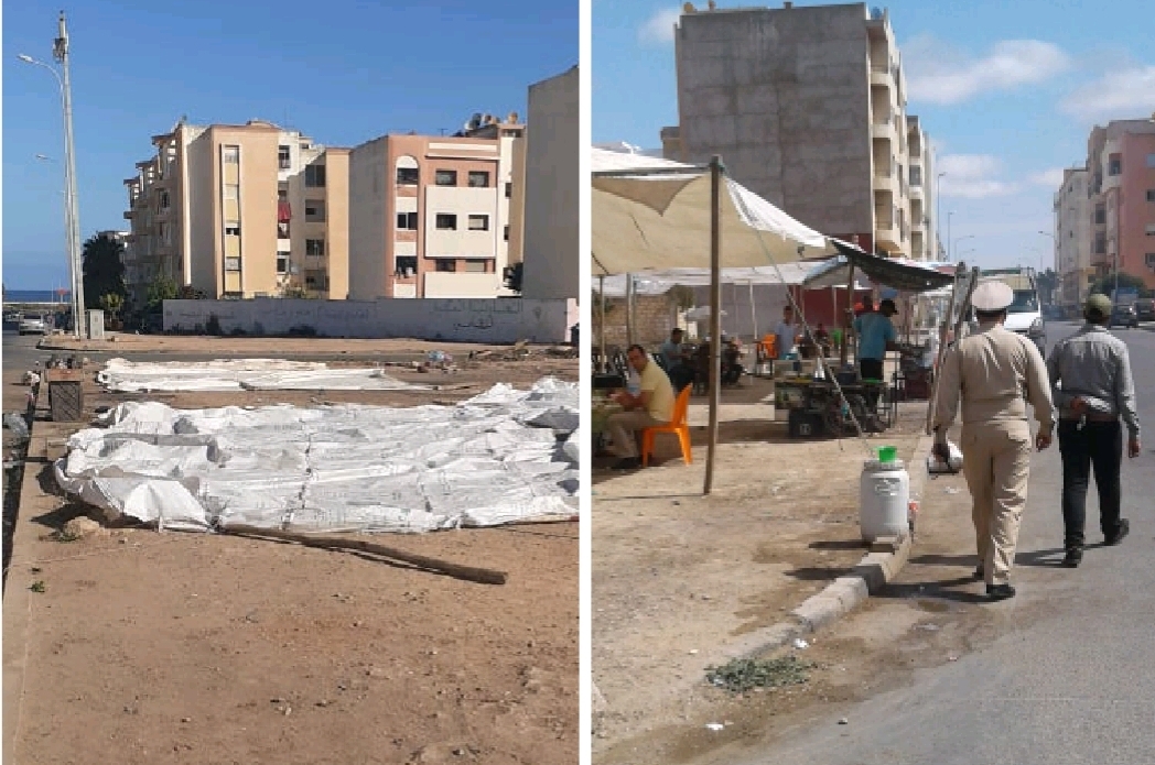 بالصور.. السلطات تشن حملة واسعة ضد محلات شي السردين العشوائية بالجديدة