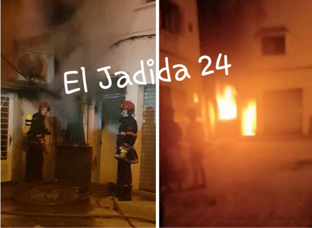 شاهد بالصور.. قنينة غاز صغيرة تحرق منزلا في حي السعادة بالجديدة