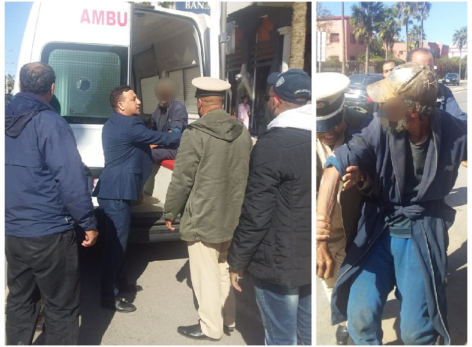 السلطات توقف مختل عقليا اعتدى على المواطنين بالحجارة في الشارع العام بالجديدة