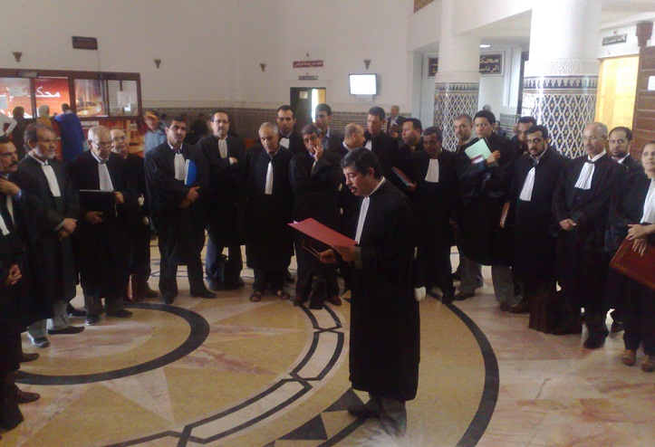 نقابة هيئة المحامين بالجديدة تدعو إلى وقفة احتجاجية بقصر العدالة
