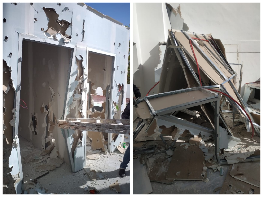 السلطات المحلية تهدم بناء عشوائيا لوكالة بنكية بشارع النخيل بالجديدة