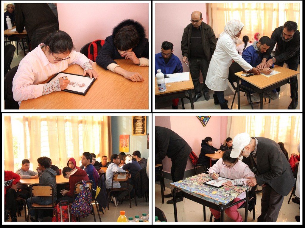 جمعية ألوان للفنون التشكيلية والثقافية بالجديدة تتكفل بتعليم الفن و الرسم للأطفال المعاقين ذهنيا