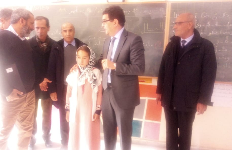 عامل الإقليم والسلطات التربوية في زيارة تفقدية لمدرسة ابراهيم الروداني بحي السلام بالجديدة