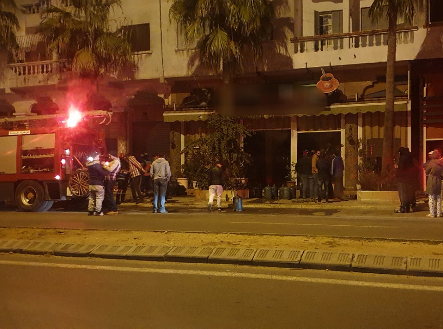 عاجل.. حريق مجهول يأتي على مقهى بالكامل بإقامة البشرى بالجديدة