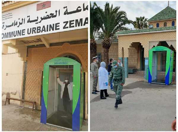 جماعة الزمامرة تقتني 6 بوابات للتعقيم وتوزعهم بمختلف أنحاء المدينة