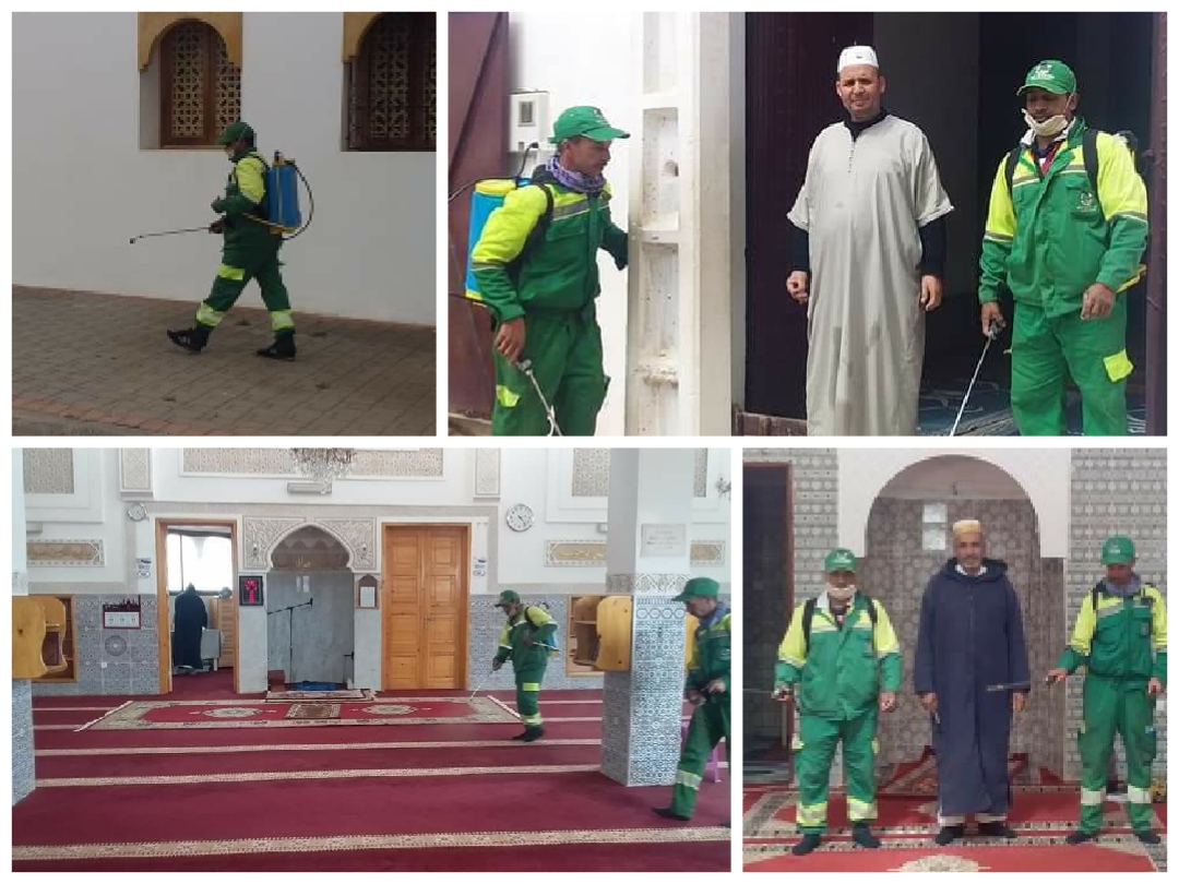 شركة النظافة 'كازاتيكنيك' تعقم مساجد مدينة البئر الجديد