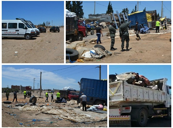 السلطات تحرر الملك العمومي من سوق المتلاشيات بالسوق الأسبوعي لمدينة الزمامرة