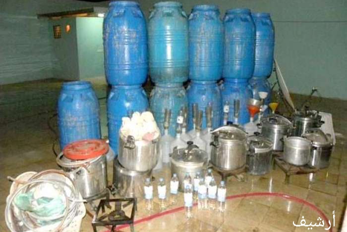 درك الزمامرة يحجز من داخل معمل سري طنين من مسكر ''الماحيا''