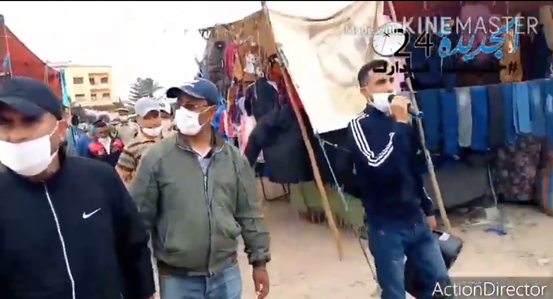 السلطات في حملة تحسيسية حول الالتزام بقواعد الوقاية بالسوق الاسبوعي بالبئر الجديد