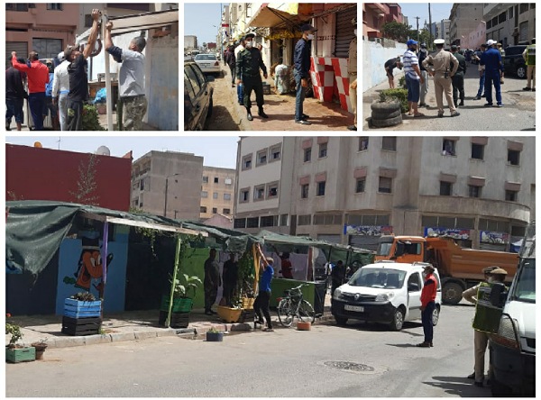 عامل الجديدة يقود حملة لتحرير الملك العمومي في وسط المدينة