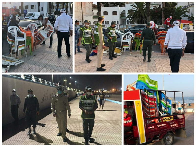عامل إلاقليم محمد الكروج يقود حملة لتحرير الملك العمومي بشاطىء الجديدة