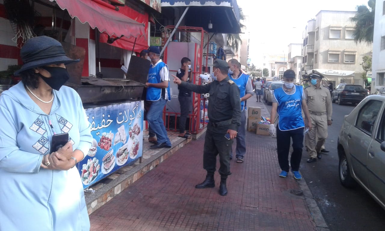 تنظيم حملة تحسيسية حول الوقاية من عدوى فيروس كورونا بحي السلام بالجديدة