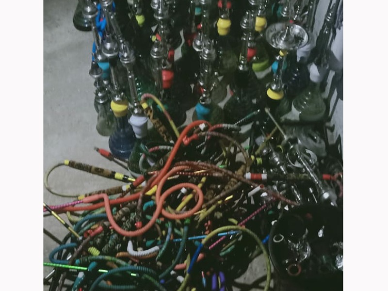 السلطات تحجز ازيد من 60 نرجيله في حملة على مقاهي الشيشة في سيدي بوزيد