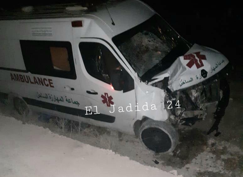 سيارة إسعاف جماعية تتسبب في حادثة سير مميتة قرب جماعة اثنين شتوكة بإقليم الجديدة