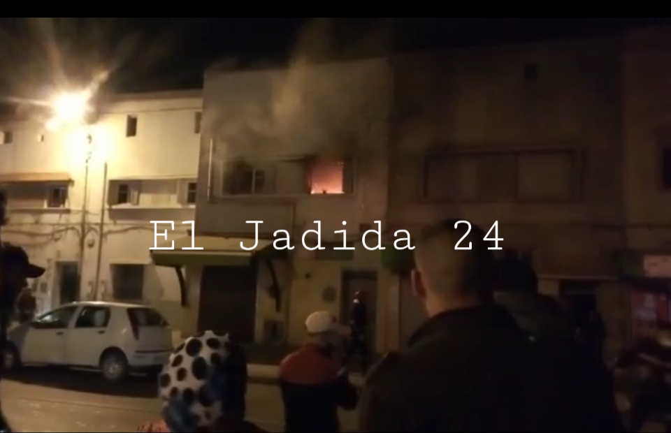 عااجل.. وفاة محامي في حريق مهول داخل منزله في حي المويلحة بالجديدة + فيديو