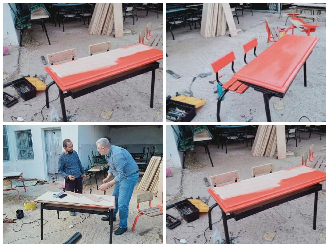 الورشة الجمعوية لإصلاح الطاولات المتلاشية بالجديدة تشارف على نهايتها