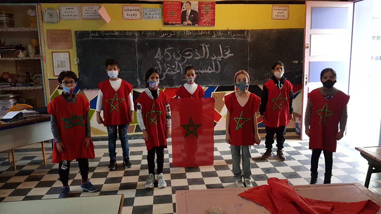 مدرسة ابن حمديس بازمور تخلد ذكرى المسيرة الخضراء في أجواء احترازية عالية