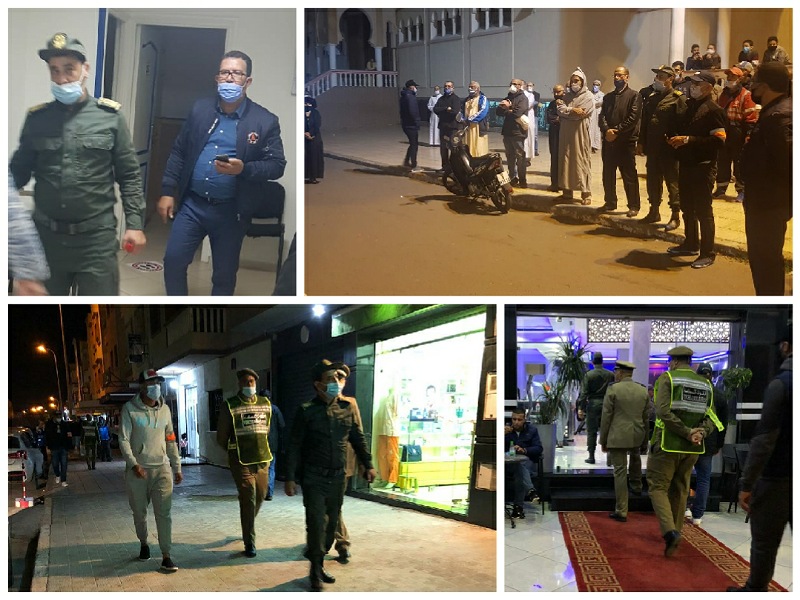 إنذار 3 محلات تجارية أثناء حملة للتحسيس بمخاطر  كوفيد 19 بتراب الملحقة الثالثة بالجديدة