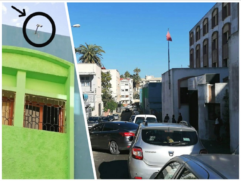 كاميرا مراقبة على واجهة ثانوية ابن خلدون بالجديدة تستفز  موظفي ونساء ورجال التعليم والنقابات التعليمية!