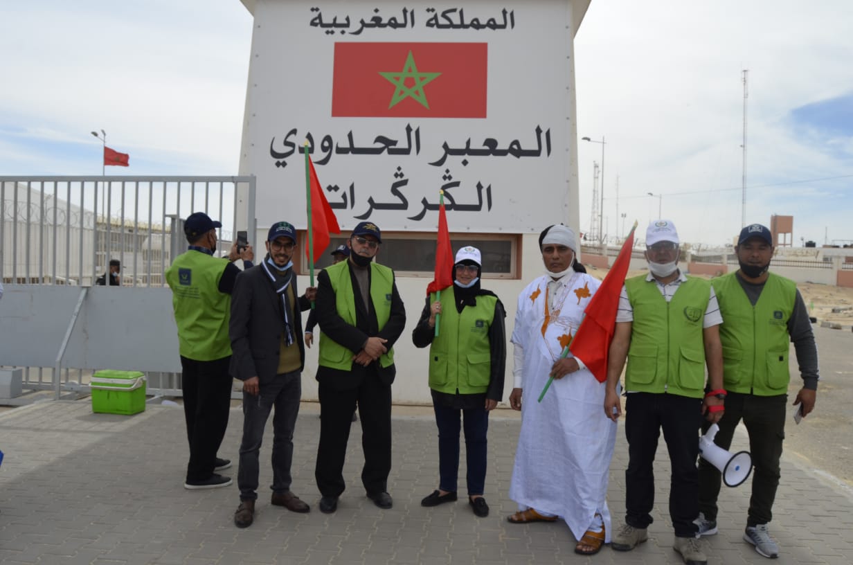 منطقة الكركرات في الصحراء المغربية تستقبل القافلة الوطنية للجمعيات