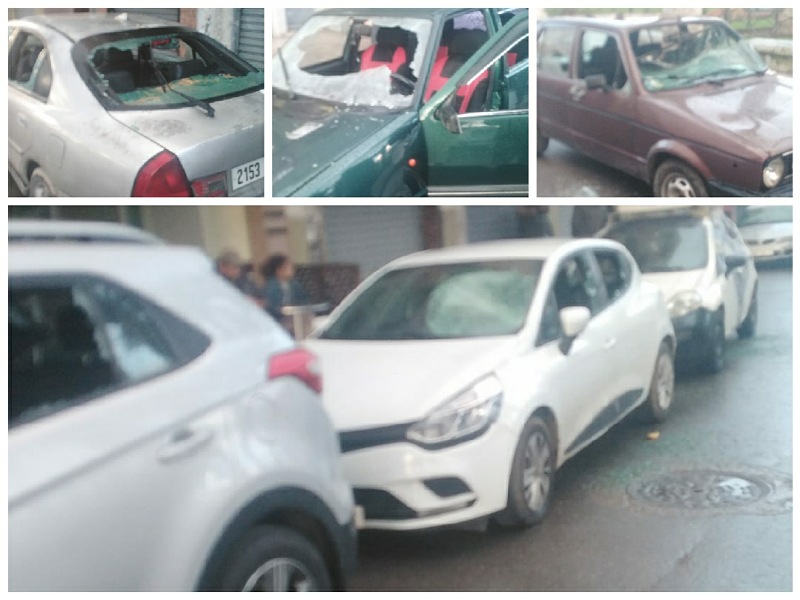 بالصور.. ''شمكار'' يهشم ازيد من 30 سيارة بساحة مولاي الحسن بالجديدة ويزرع الرعب وسط المواطنين