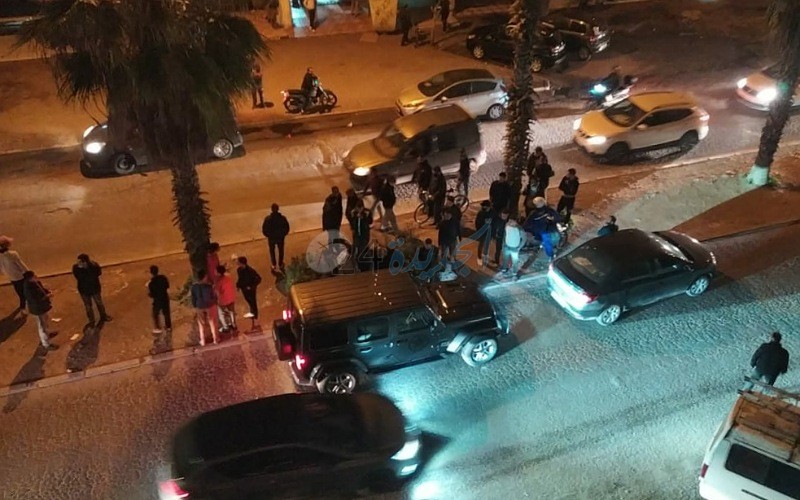 جانح يزرع الرعب في الشارع العام ويكسر مجموعة السيارات بشارع جبران خليل جبران بالجديدة