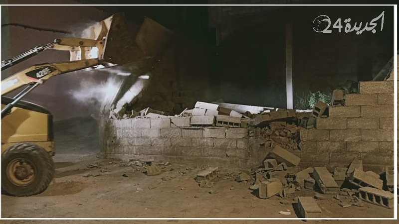 بالصور.. السلطات تشن حملة لهدم عشرات البنايات العشوائية بتراب جماعة مولاي عبد الله