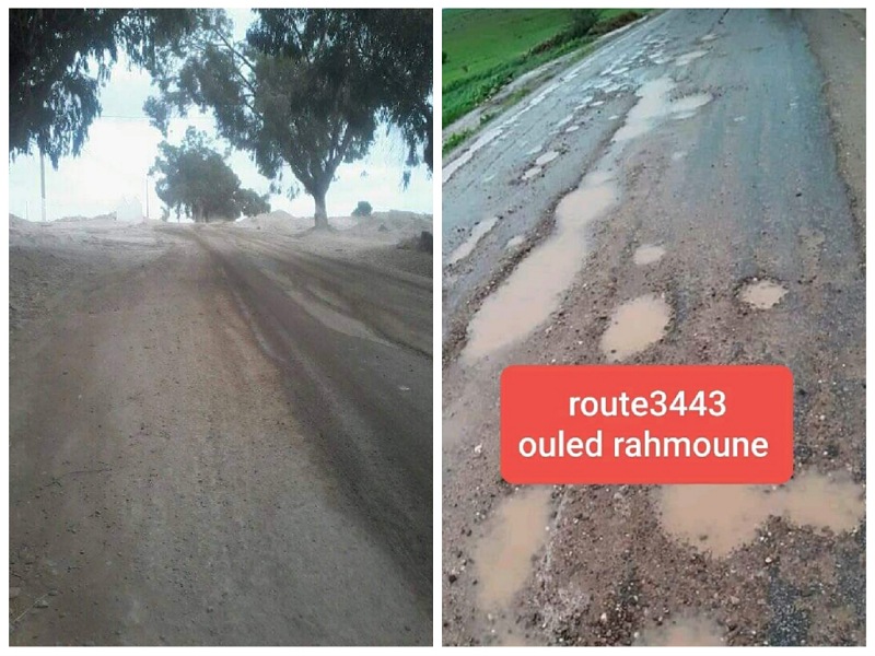 مواطنون يستفسرون حول أسباب توقف أشغال إصلاح الطريق الرابطة بين جماعة أولاد رحمون وجماعة الشعيبات