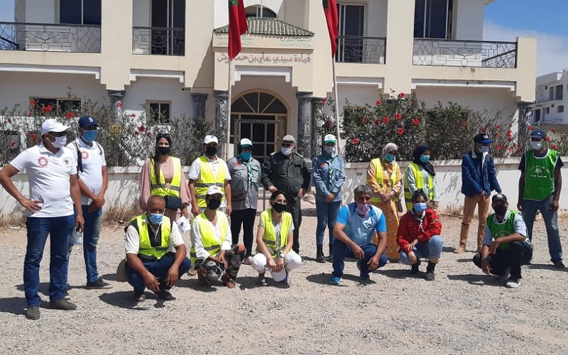 قيادة سيدي علي بن حمدوش تقود حملة واسعة للتحسيس بخطورة الموجة الجديدة لوباء كورونا