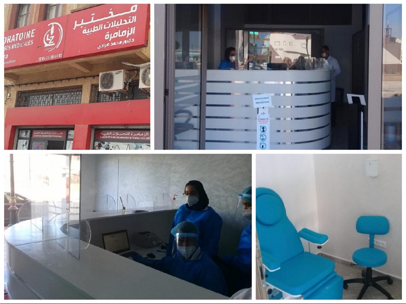 اقبال كبير على مختبر تحاليل كوفيد بمدينة الزمامرة من طرف ساكنة الجديدة وسيدي بنور