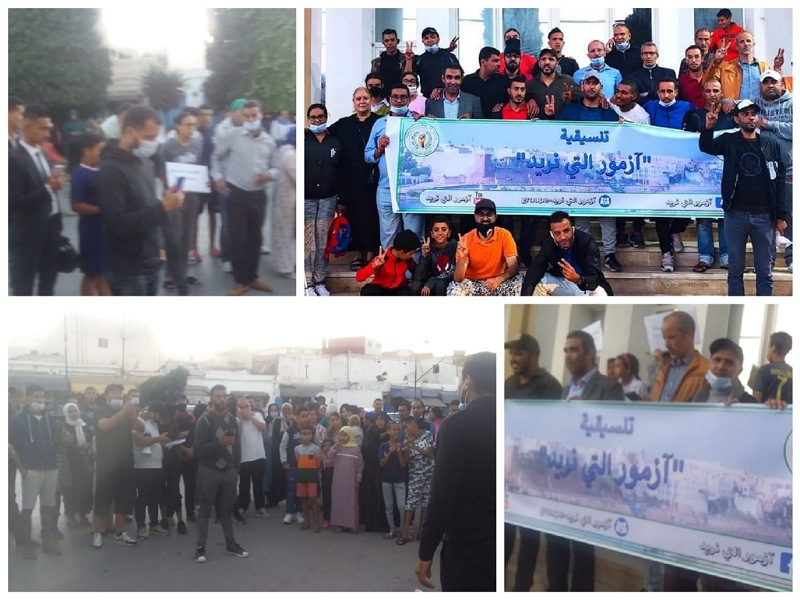 ساكنة آزمور تخرج للاحتجاج على تردي الأوضاع الأمنية والاقتصادية بالمدينة