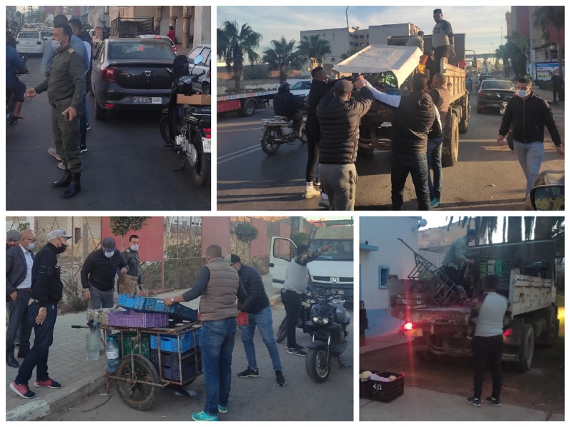 السلطات المحلية تشن حملات لتحرير الملك العمومي بالملحقة الإدارية الثالثة