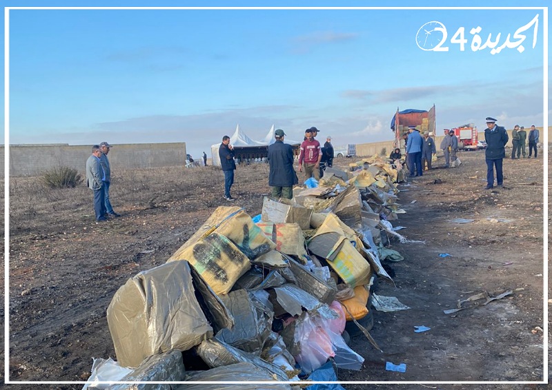 المتدخلون والسلطات المختصة بالجديدة يتلفون في عملية محكمة كميات هامة من المحظورات