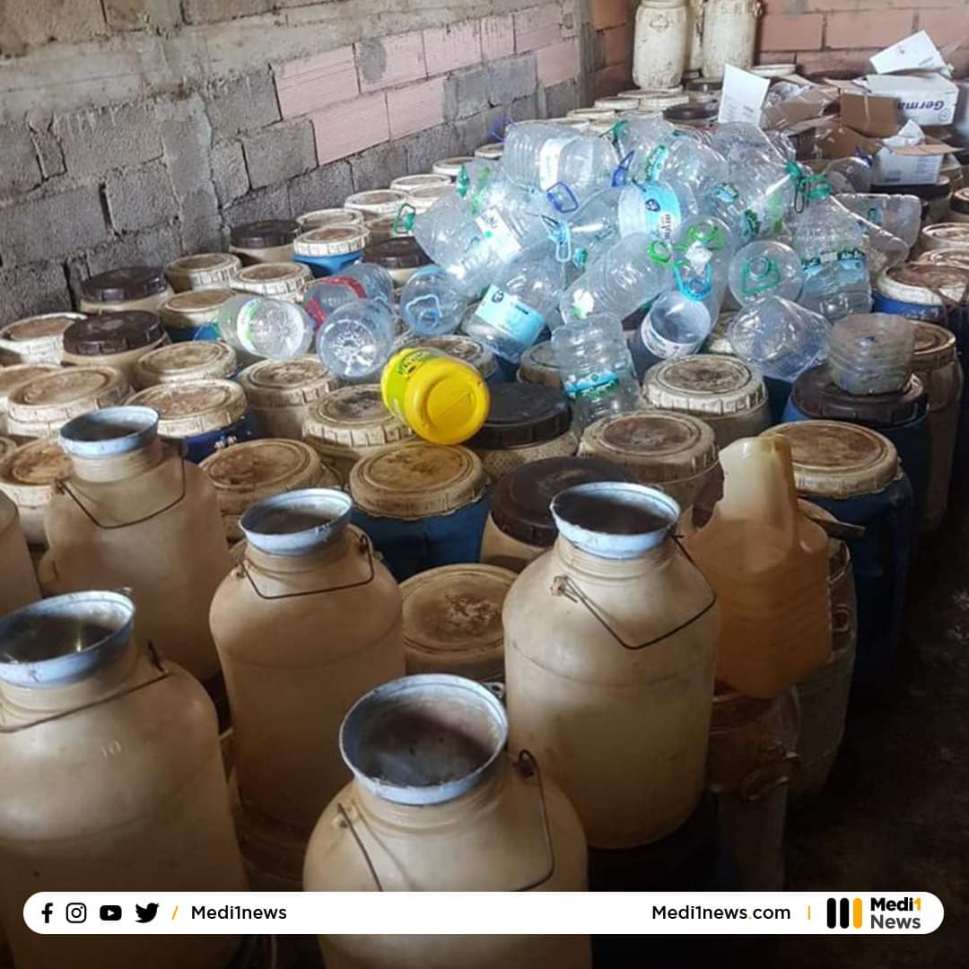 أمن الجديدة يفكك ورشة سرية لتقطير وترويج مسكر ماء الحياة بدوار الغضبان بجماعة مولاي عبد الله