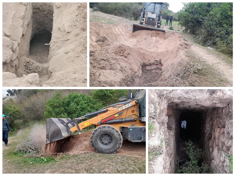 سلطات آزمور تهدم خمسة آبار عشوائية قرب مجرى وادي أم الربيع